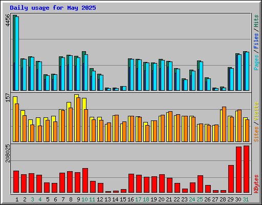 Daily usage for May 2025