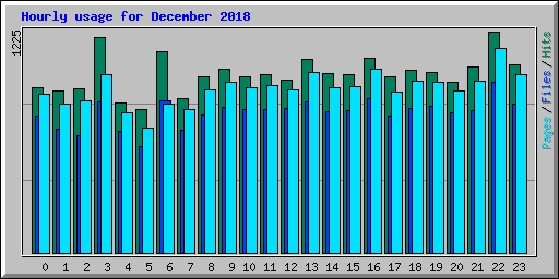 Hourly usage for December 2018