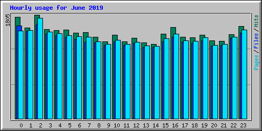 Hourly usage for June 2019