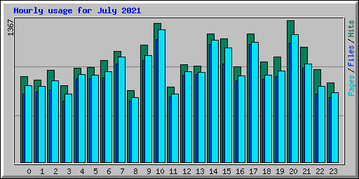 Hourly usage for July 2021