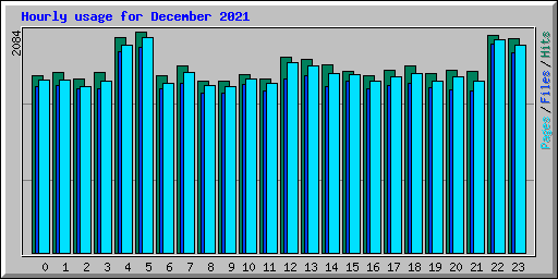 Hourly usage for December 2021