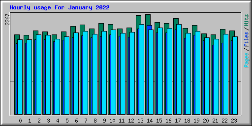 Hourly usage for January 2022