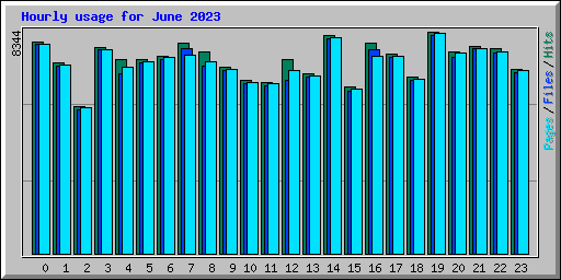 Hourly usage for June 2023