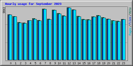 Hourly usage for September 2023