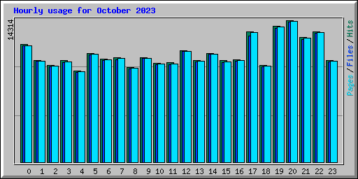 Hourly usage for October 2023