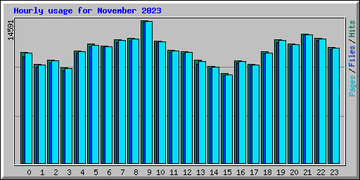 Hourly usage for November 2023