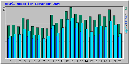 Hourly usage for September 2024
