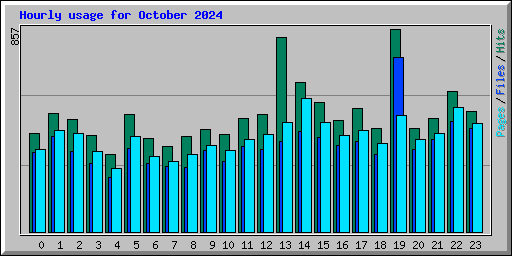 Hourly usage for October 2024