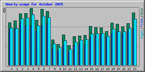 Hourly usage for October 2025