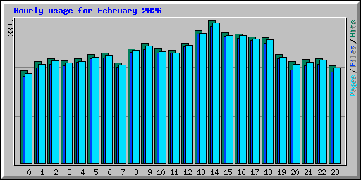 Hourly usage for February 2026