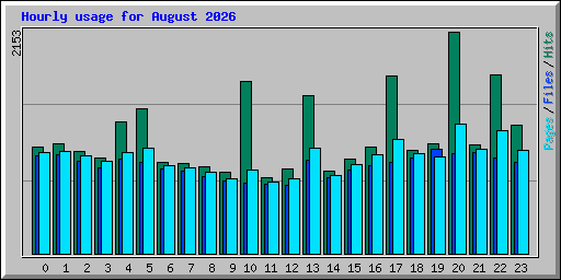 Hourly usage for August 2026
