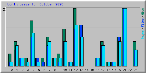 Hourly usage for October 2026